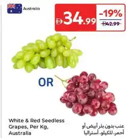 Carrefour White & Red Seedless Grapes offer