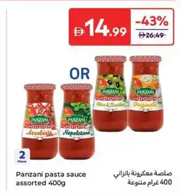 Carrefour Panzani pasta sauce assorted offer