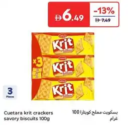 Carrefour Cuetara krit crackers savory biscuits offer