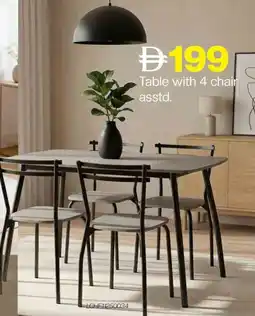 Nesto Table with 4 chair asstd. offer