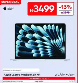 Carrefour Apple Laptop MacBook air M4 offer