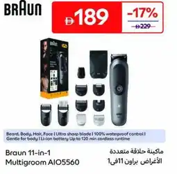 Carrefour Braun 11-in-1 Multigroom AIO5560 offer