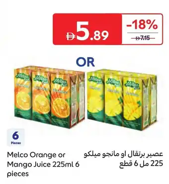 Carrefour Melco orange or mango juice offer