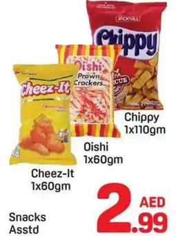 Day To Day Snacks Cheez-It / Oishi Prawn crackers / Chippy offer