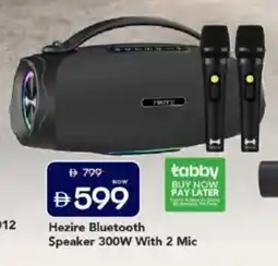 Mark & Save Hezire bluetooth Speaker 300W With 2 Mic offer