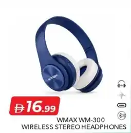 Mark & Save Wmax WM-300 wireless stereo headphones offer