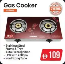 Mark & Save Gas Cooker GK5602 offer