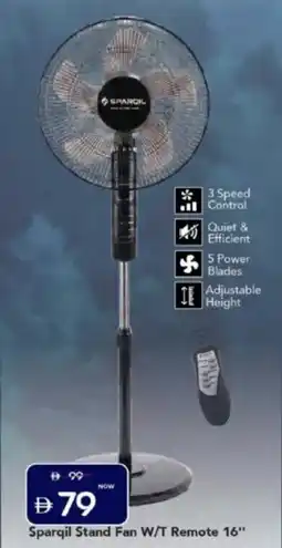 Mark & Save Sparqil Stand Fan W/T Remote 16 offer