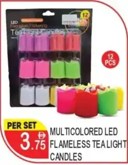 Dream Land Center Multicolored led flameless flickering tealight candles offer