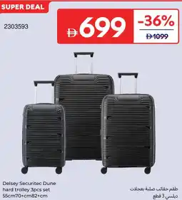 Carrefour Delsey Securitec Dune hard trolley offer
