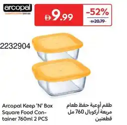 Carrefour Arcopal Keep 'N' Box Square Food Con- tainer offer