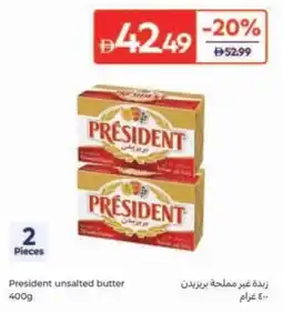 Carrefour President unsalted butter offer