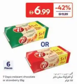 Carrefour 7 Days croissant chocolate or strawberry offer