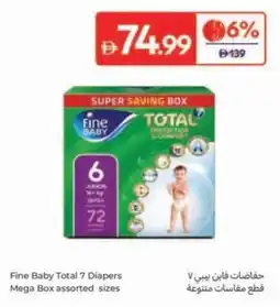 Carrefour Fine Baby Total 7 Diapers Mega Box offer