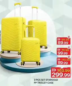 Mark & Save 3 pcs set stargold pp trolley case offer