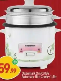 Bigmart Olsenmark Omrc7026 Automatic Rice Cooker 1.5ltr offer