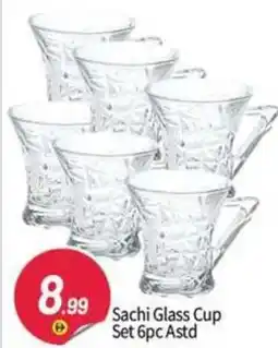 Bigmart Sachi Glass Cup Set 6pc Astd offer