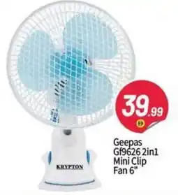 Bigmart Geepas Gf9626 2in1 Mini Clip Fan 6" offer