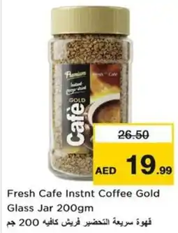 Nesto Fresh Cafe Instnt Coffee Gold Glass Jar offer