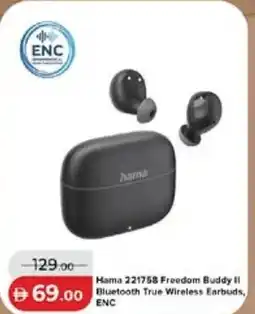 Lulu Hypermarket Hama 221758 Freedom Buddy II Bluetooth True Wireless Earbuds, ENC offer