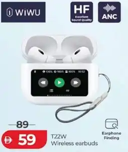 Lulu Hypermarket Wiwu T22W Wireless earbuds offer