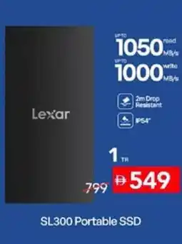 Lulu Hypermarket Lexar SL300 Portable SSD offer