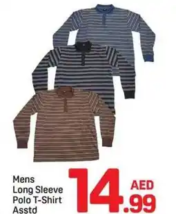 Day To Day Mens Long Sleeve Polo T-Shirt Asstd offer
