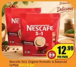 Delta Centre Nescafe 3in1 original aromatic & balanced offer