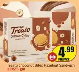 Delta Centre Treato choconut bites hazelnut sandwich offer