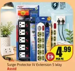 Delta Centre Surge protector IV extension 5 way asstd offer