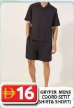 Grand Hyper Market Gryfer mens coord setit shirt& short offer