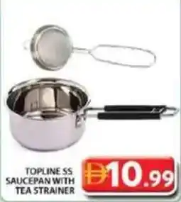 Grand Hyper Market Topline ss saucepan with tea strainer offer