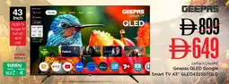 Nesto Geepas QLED Google Smart TV 43" GLED4325GTQLD offer