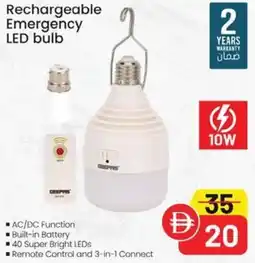 Nesto Rechargeable Emergency LED bulb offer