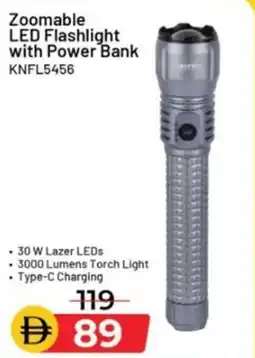 Nesto Zoomable LED Flashlight with Power Bank KNFL5456 offer