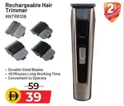 Nesto Rechargeable Hair Trimmer KNTR6108 offer