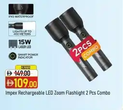 Nesto Impex Rechargeable LED Zoom Flashlight 2 Pcs Combo offer