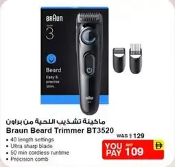 Nesto Braun Beard Trimmer BT3520 offer