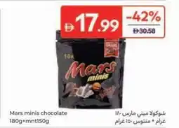Carrefour Mars minis chocolate 180g+mnt150g offer