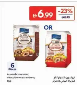 Carrefour Alrawabi croissant chocolate or strawberry offer