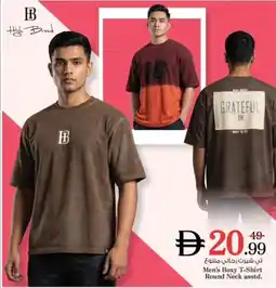 Nesto Men's Boxy T-Shirt Round Neck asstd offer