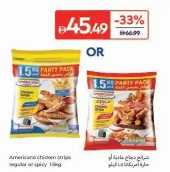 Carrefour Americana chicken strips regular or spicy offer