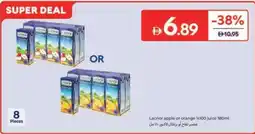 Carrefour Lacnor apple or orange %100 juice offer