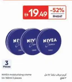 Carrefour NIVEA moisturising creme tin offer