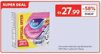 Fine comfort toilet rolls