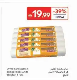 Carrefour Enviro Care 5 gallon garbage bags white offer
