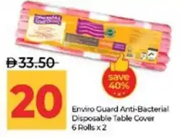 Lulu Hypermarket Enviro Guard Anti-Bacterial Disposable Table Cover offer