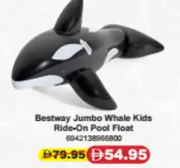 Union Coop Bestway Jumbo Whale Kids Ride-On Pool Float offer