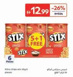 Carrefour Kitco chips stix 45g 6 pieces offer