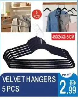 Dream Land Center VELVET HANGERS 5 PCS offer